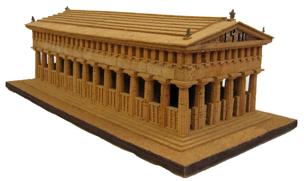 Ricostruzione in sughero del Tempio F di Paolo Lipari